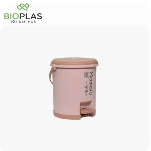Thùng rác tròn 10L màu hồng nhạt - HH00183