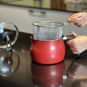 Nồi chiên ngập dầu Kaiyo màu đỏ 15cm