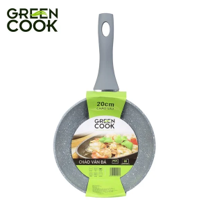 Chảo sâu lòng đáy từ vân đá chống dính 20 cm Green Cook GCP02
