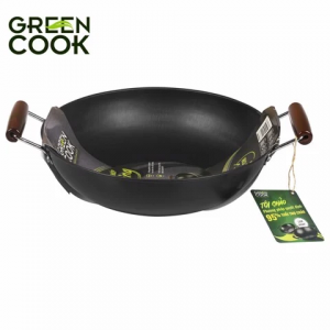 Chảo Xào Thép Nitriding 36 cm Green Cook