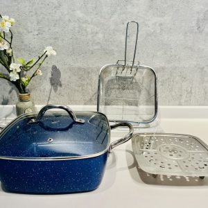 Nồi Chảo vuông đa năng Oceno màu xanh 24cm