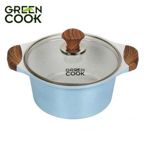 Nồi đúc men đá xanh Sapphire 20cm GCS09-20IH Green Cook