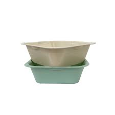 Bộ thau rổ Bio vuông 28 cm màu xanh mint - HH00104